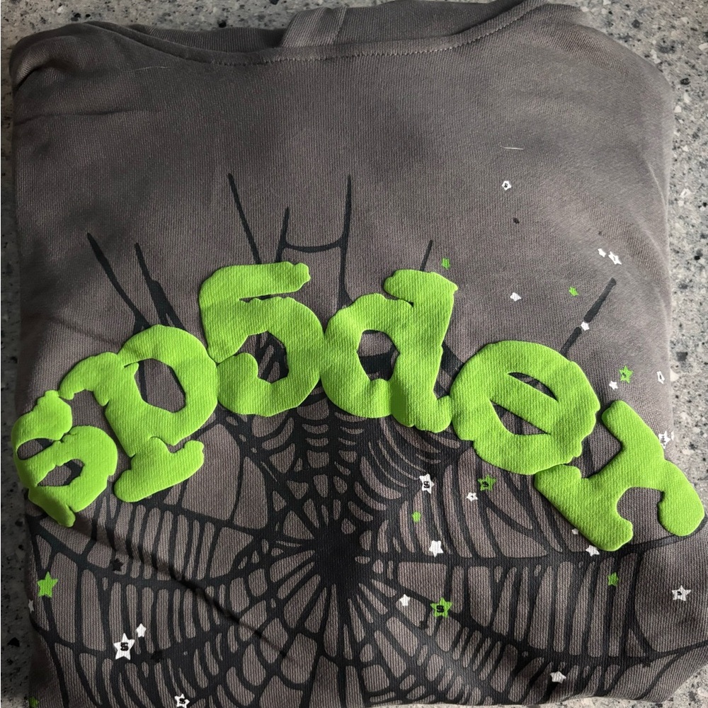 Sp5der hoodie Slate grey size medium